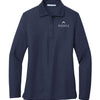 Port Authority Women's Silk Touch Long Sleeve Polo - Navy