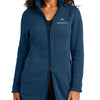 Port Authority Women's Arc Sweater Fleece Long Jacket - Blue Heather