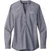 Port Authority Women's Long Sleeve Chambray Easy Care Shirt - Estate Blue