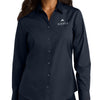 Port Authority Women's Long Sleeve Carefree Poplin Shirt - River Blue Navy