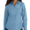 Port Authority Women's Long Sleeve Carefree Poplin Shirt - Carolina Blue