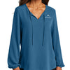 Port Authority Women's Textured Crepe Blouse - Aegean Blue