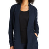 Port Authority Women's Microterry Cardigan - River Blue Navy