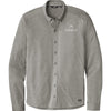 OGIO Code Stretch Long Sleeve Button-Up - Tarmac Grey Heather