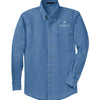 Port Authority Long Sleeve Denim Shirt - TALL - Faded Blue