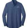 Port Authority Crosshatch Easy Care Shirt - TALL - Deep Blue