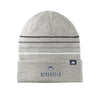TravisMathew Striped Cuffed Beanie - Light Grey Heather