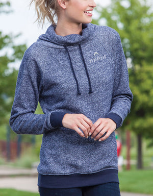 Enza Women's Mock Twist Funnel Neck Pullover