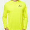 Unisex Paragon UV Protection Long Sleeve Hooded T-Shirt - Safety Green