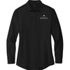 Mercer + Mettle Women's Long Sleeve Stretch Woven Shirt - Black