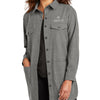 Mercer + Mettle Women's Long Sleeve Twill Overshirt - Light Grey