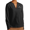 Brooks Brothers Women’s Open-Neck Satin Blouse - Deep Black