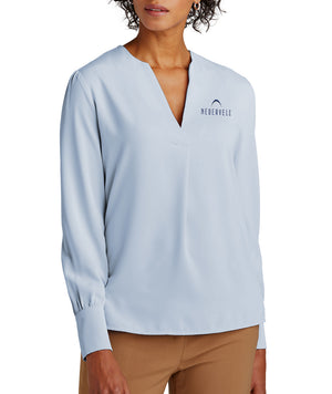 Brooks Brothers Women’s Open-Neck Satin Blouse