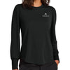 Mercer+Mettle Women’s Stretch Jersey Long Sleeve Blouson Top - Deep Black