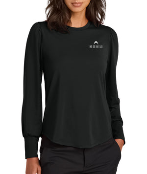 Mercer+Mettle Women’s Stretch Jersey Long Sleeve Blouson Top