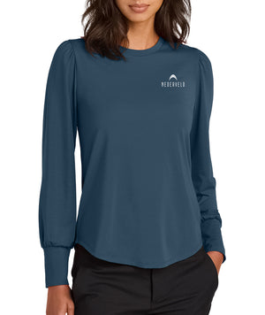 Mercer+Mettle Women’s Stretch Jersey Long Sleeve Blouson Top