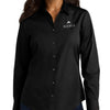 Port Authority Women's Long Sleeve Carefree Poplin Shirt - Deep Black