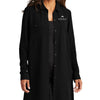 Port Authority Women's Textured Crepe Long Tunic - Deep Black