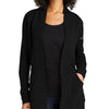 Port Authority Women's Microterry Cardigan - Deep Black