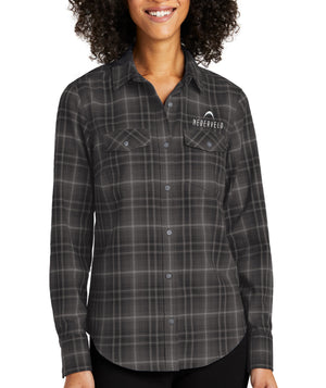 Port Authority Women's Long Sleeve Ombre Plaid Shirt