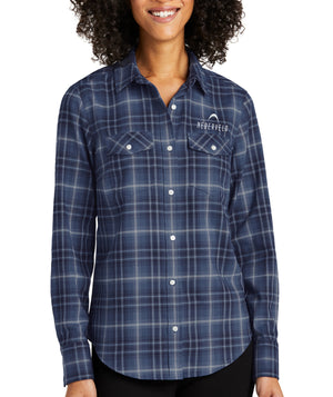 Port Authority Women's Long Sleeve Ombre Plaid Shirt