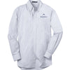 Port Authority Plaid Pattern Easy Care Shirt - White
